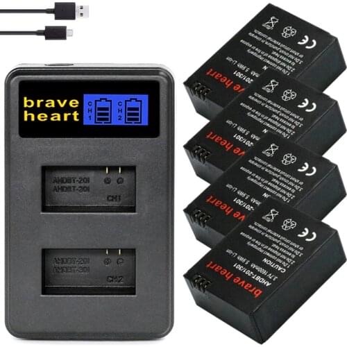 High capacity bateria hero 3 gopro hero3 battery for GoPro go pro Hero 3 3+ camera accessories