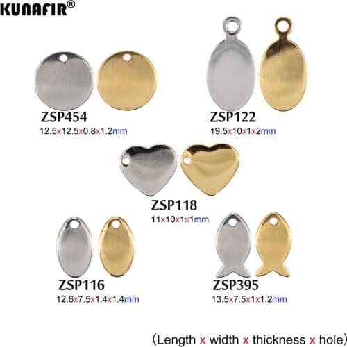 NO contain LOGO) blank stainless steel tags heart-shaped smooth tab necklace labels jewelry part