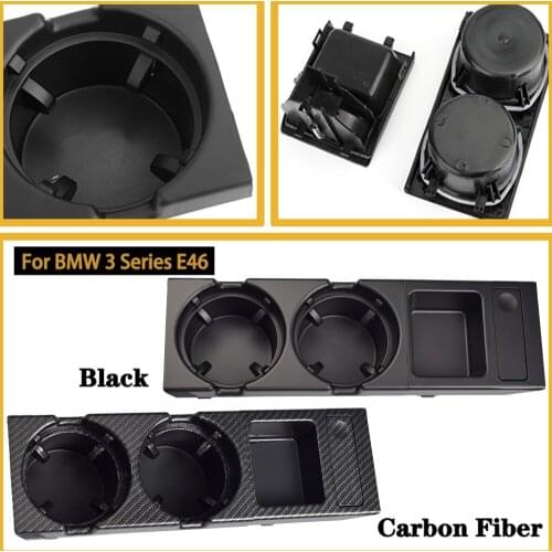 ABS Car Center Console Water Cup Holder Beverage Bottle Holder Coin Box For Bmw 3 Series E46 318 320 325 330 1998-2006