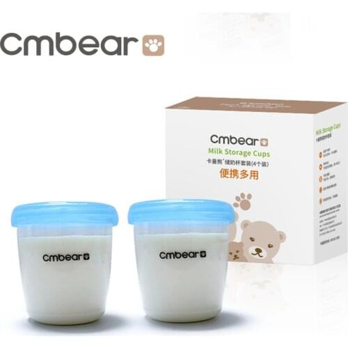 Cmbear 2 Pieces/Set 180ml Breast Milk Storage Bottle Wide Neck Infant Newborn Food Freezer Fresh Cup BPA Free Products