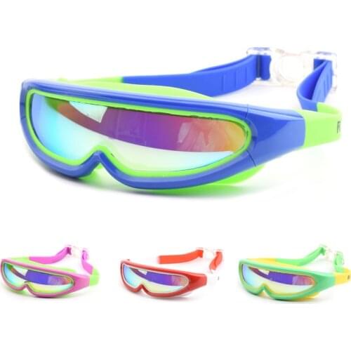 Children Swimming Glasses Cap Ear Plug Boys and Girls Frame Anti-Fog Kids Pool Mask Water Swim Eyewear Silicone Diving Equipment