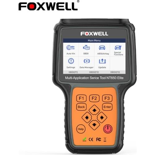 Foxwell NT650 Elite OBD2 Code Reader Scanner Full System Diagnotics Tool Oil Service Injector Coding OBD2 Scanner Free Update
