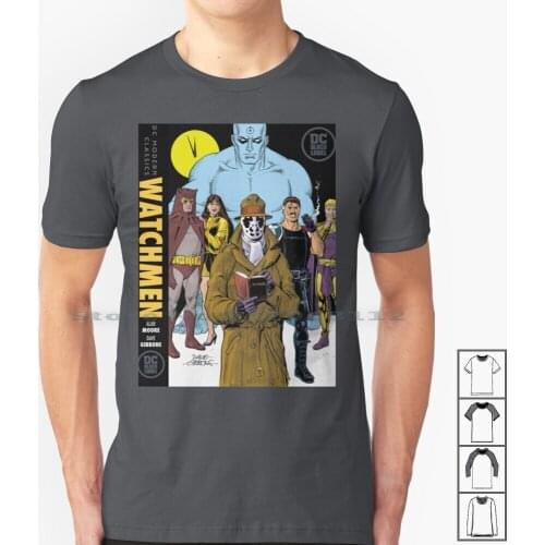 Watchmen T Shirt 100% Cotton Watchmen Rorschach Dr Manhattan Spectro Comedian Comics Cover Alan Moore Creative Trending Vintage