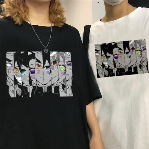 Japanese Anime T Shirt Kimetsu No Yaiba Demon Slayer T Shirt Women Graphic Tops Tee Tshirt Harajuku Streetwear Oversized T-shirt