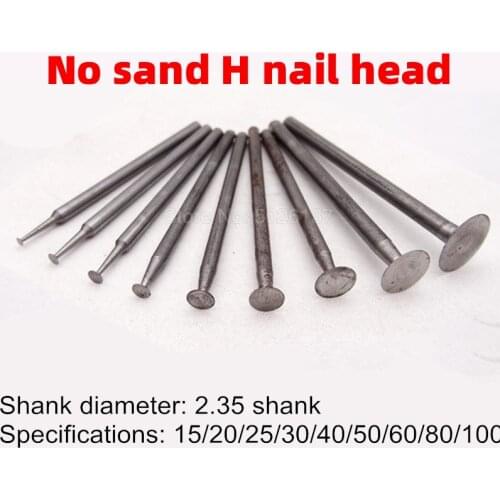 2.35MM Shank H Nail Head Diamond Burrs Grinding Head Rotary Tool Engraving Mounted Point Needle Carving Polishing Points Jade