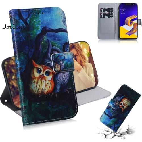 Tiger Wallet Flip Case For Asus ZS620KL Case Iphone Grid Cases sFor Capa Asus telefoon Zenfone 5z ZS620KL 5 ZE620KL Accessory