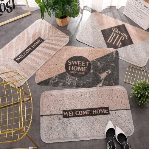 Nordic style ins Entrance hall carpet PVC wire loop mat Marble texture Door mat Living room floor mat bathroom non-slip rug