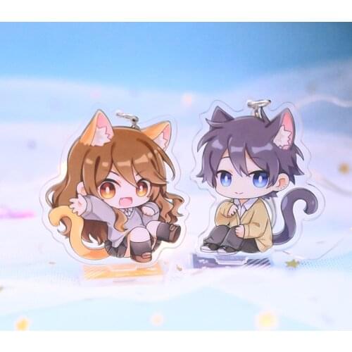 Cute Anime Horimiya Hori-san to Miyamura-kun Hori Kyouko Miyamura Izumi Acrylic Pendant Keychain Stand Model Desktop Decor Toy