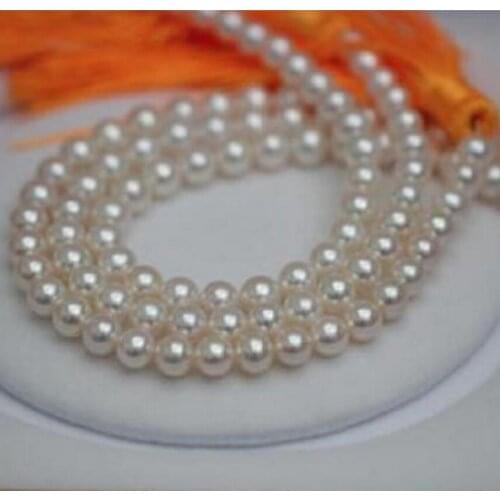 Fashion jewelry Free Shipping noble women gift 48INCH GOLD CLASP HUGE Genuine AAA+ 10-11mm Natural south sea white pearl neckla