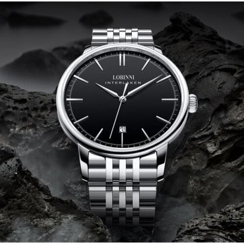 LOBINNI Mens Watches Japan Citize Automatic Self-Wind Top Brand Fashion Design Steel Business Male Mechanical Wristwatches