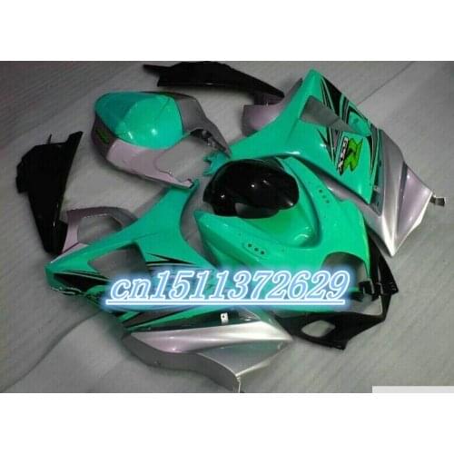 Dor-A GSXR1000 K7 K8 2007 2008 black green silver fairings set 07 08 GSXR 1000 fairing for SUZUKI D