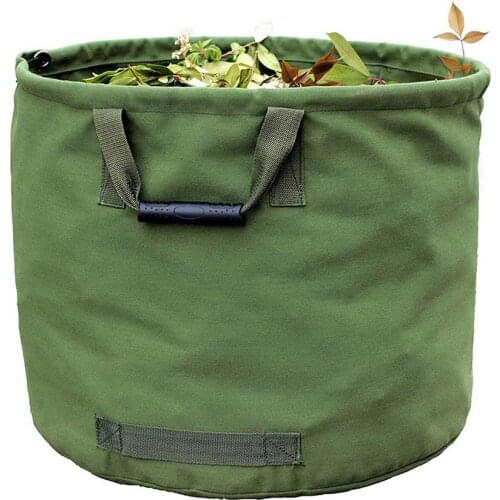 Portable Foldable Large Garden Leaves Waste Trash Bag Canvas Camping Reusable Storage Container