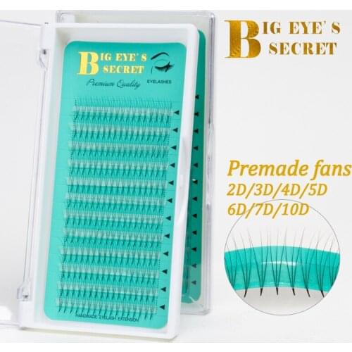Big Eyes Secret Premade Volume Fans Mink Individual Natural Lashes Makeup Mink False Eyelashes