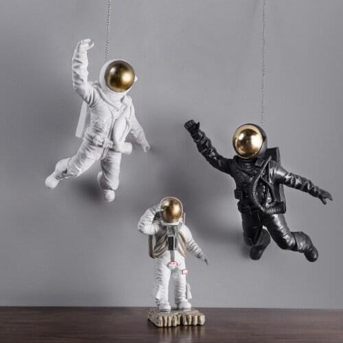 Modern Astronaut Resin Sculpture Spaceman Abstract Statue Bar Restaurant Store Wall Decoration Pendant Living Room Crafts