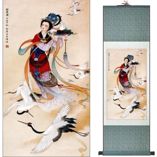 Traditional Chinese art painting Silk scroll painting Chinese wash painting19082226