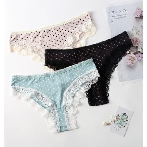 Womens Sexy Underwear Lace Seamless Panties Womens Cotton Briefs Female Low Waist Breathable Underpants Sexy Lingerie Briefs