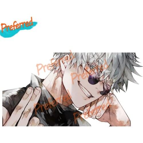 High Quality Cool Car Sticker for Jujutsu Kaisen Gojo Satoru Door Protector Decal Waterproof Anime Car Accessories Die Cutting