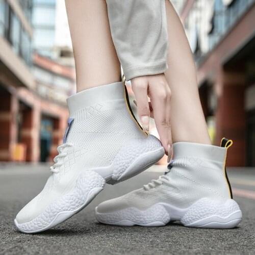 Womens high-top short boots non-slip ankle womens thick-soled wear-resistant vulcanized shoes Botas Mujer thigh high boots