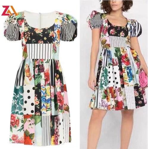 ZALady designer runway summer party mini dresses women clothing elegant fashion traf chic holiday dress vestidos mujer verano