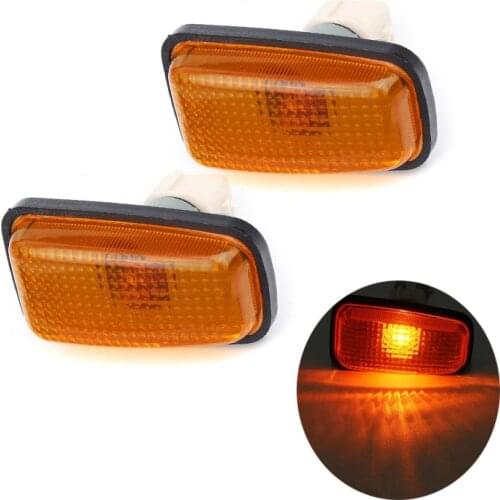 2pcs Side Lamps Auto Side Marker Indicator Repeater Amber Lights Replace Car Accessories For Peugeot Citroen 106 306 406 806