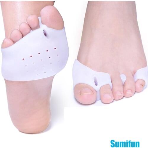 2pcs Forefoot Pads Spreader For Bunion Corns Overlapping Toe Separator Ball of Foot Cushions Hallux Valgus Foot Care C1727