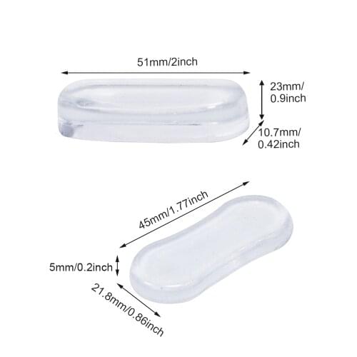 5pcs Bathroom Transparent Silicone Toilet Seat Bumper Buffer Pads Universal Shockproof Strong Adhesive Home Replacement Parts