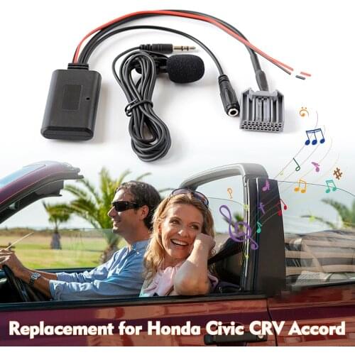 12V+ Car bluetooth Module AUX Adapter Wireless Radio Stereo AUX-IN Cable for Honda Civic CRV Accord