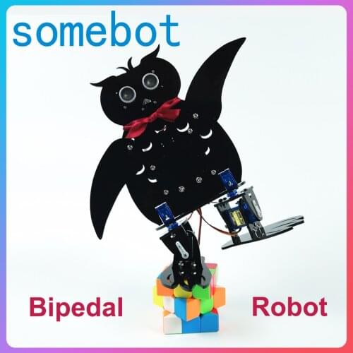 Bipedal Owl Robot/Humanoid Dancing Singing Toy/Programmable Bionic Electronic Kit--Bluetooth Control FOR Arduino NANO [somebot]