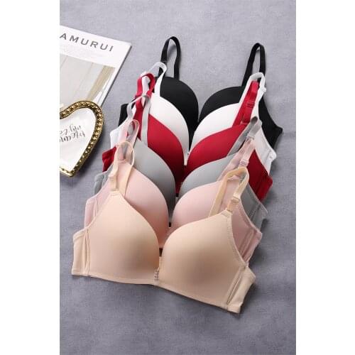 Japanese diamond beautiful girl thin simple fashionable comfortable breathable sexy no steel ring gathers slim bra