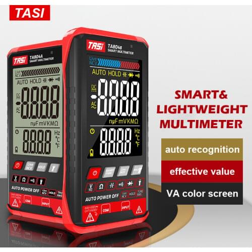 TASI Digital Multimeter Professional Auto Tester Multimeter Ultrathin Intelligent OHM NCV Voltage Meter