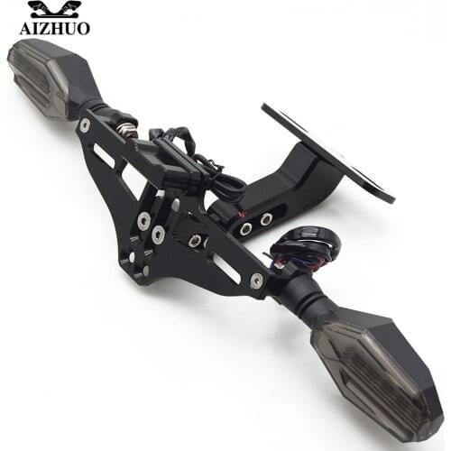 Motorcycle Fender Registration License Plate Holder Turn signal lights FOR Honda CBR 600 F2 F3 F4 F4i CBR600RR CB1000R YZF R1 R3