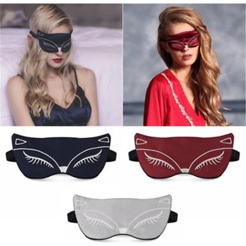 2020 New Natural Silk Sleep Breathable Eye Mask Fox Eye Shadow Sleep Multicolor Mask Bandage Eyes Sleeping Mask Eye Mask