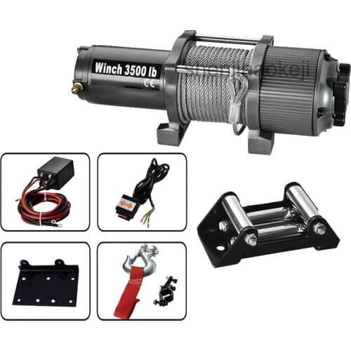 12V electric winch Car truck auto barge trailer hand puller self-rescue winch conversion traction winch small crane winch