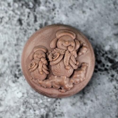Christmas Snowman Soap Silicone Mold Handmade Candle Making Tool Moulds