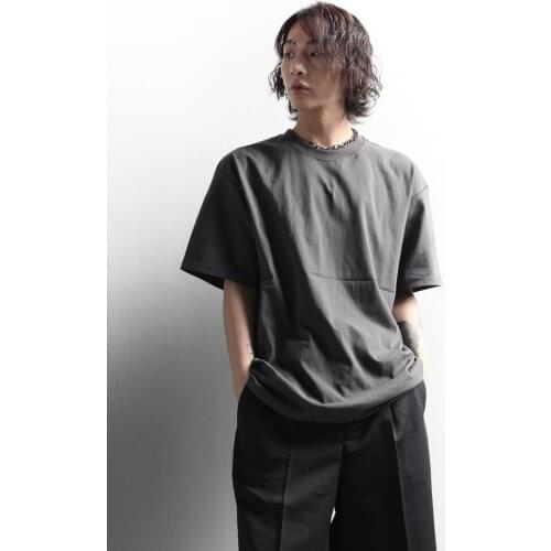 Summer fashion mens casual mens compassionate youth fashion versatile round shoulder short sleeve T-shirt loose large size top