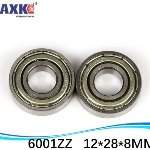 G (1pcs) Double Shielded Miniature Deep Groove Ball Bearings 6001ZZ 12*28*8 mm