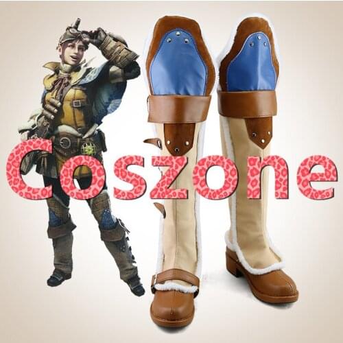 Monster Hunter Aibo Cosplay Shoes Boots Halloween Cosplay Costume Accessories