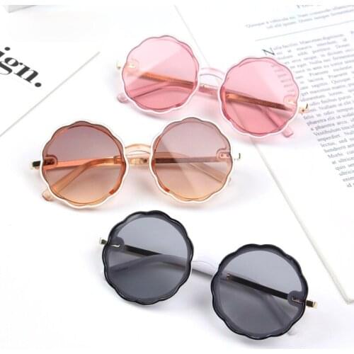 Flower Round Cute kids sunglasses UV400 for Boy girls toddler Lovely baby sun glasses Children Oculos de sol