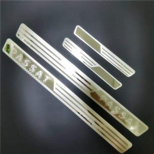 For Volkswagen VW Passat B5 B6 B7 2011-2020 Door Sill Scuff Plate Guards Stainless Steel Threshold Pedal Trim Car Accessories 4X