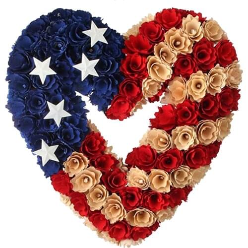 Usa Independence Day Patriotic Wreath Front Door Decor Home Decor Sunflower Garland Veterans Day Decor Party Spring Decoration