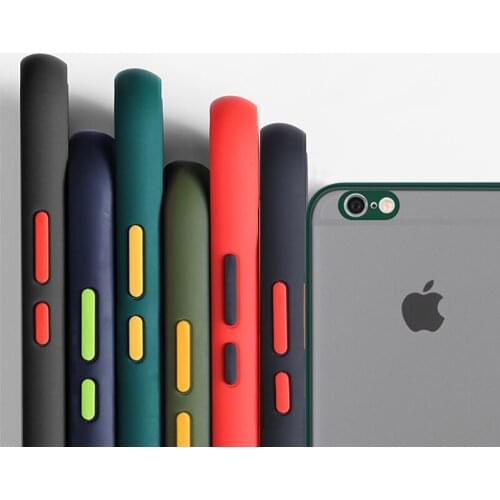 For iPhone 6 Plus Luxury Silicone Shockproof Matte Phone Case For iPhone 6S Plus Ultra Thin Transparent Cover