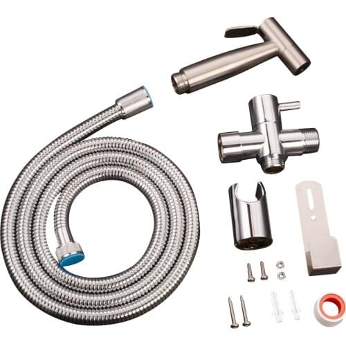 Stainless Steel Handheld Hygienic Shower Portable Bidet Sprayer Gun Toilet Seat Bidet Home Hand Held Spray For Pet Bath, Washing