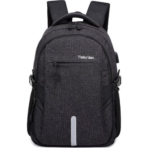 Large-capacity Backpack USB Charging Business Computer Bag Casual Backpack Middle School Student Men and Women Schoolbag