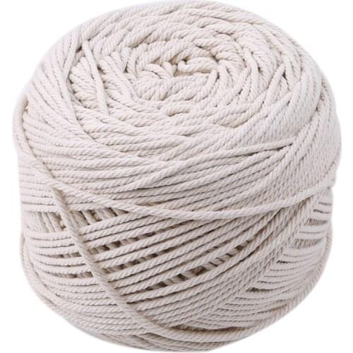 Braided Woven Twisted Cotton Cord 1-3mm Cotton Cord Decoration Rope Beige Cotton Rope Hand Woven Drawstring