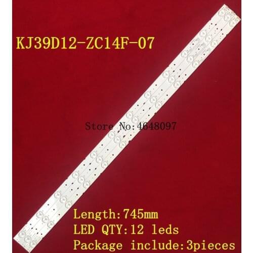LED backlight strip bar 12 lamp for JAMESON 39" TV KJ39D12-ZC14F-07 KM0390L0AF46L JS-39100-ED TL401B