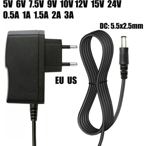 AC 110-240V DC 5V 6V 8V 9V 10V 12V 15V 0.5A 1A 2A 3A Universal Power Adapter Supply Charger adapter Eu Us for LED light strips