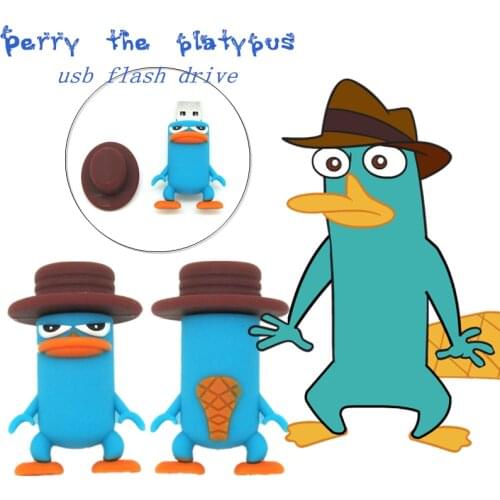 Funny Lovely Perry the Platypus Shape usb flash drive 4G 8G 16G 32G pendrive usb2.0 memory stick personalized gift