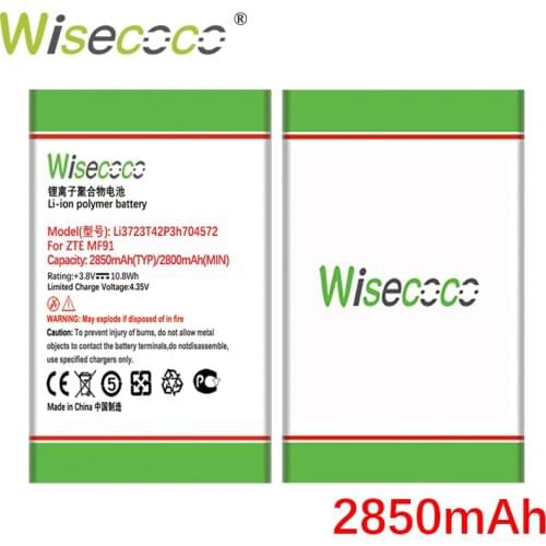 Wisecoco 2800mAh Li3720T42P3h704572 Battery For ZTE MF90M MF91 MF90 4G WIFI Router Phone +Tracking Code