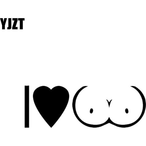 YJZT 13.6*4.84CM Car Sticker I Love It Sexy Girl Black/Silver Vinyl Decal Fantastic Interesting Style High Quality C20-0477