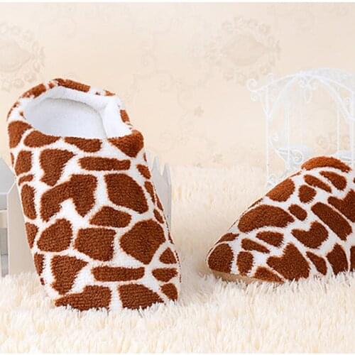 2020 Women Indoor Slippers Soft Bottom Home Slipper Winter Autumn Bedroom Slides Deer Pattern Slip On House Floor Flat Shoes